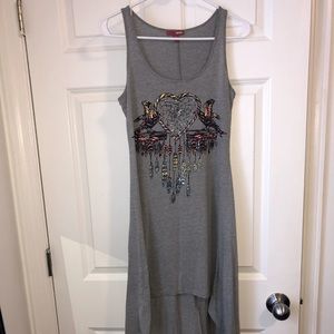 WORN ONCE Bongo Women’s Sz S Gray High Low Dress